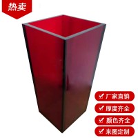 半透明红色亚克力板盒子定制 酒红色有机玻璃板切割亚克力装饰板