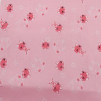 泉州厂 家供应 粉色猫款水刺印花无纺布 可定制